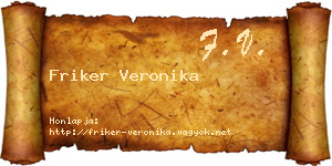 Friker Veronika névjegykártya